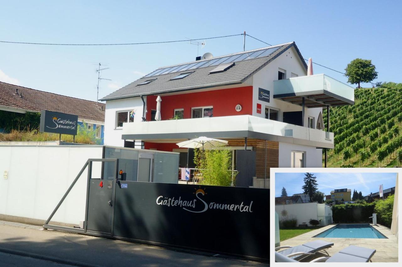 מיירסבורג Gaestehaus Sommertal Mit Pool Im Garten, Eigener Parkplatz, 800M Zum Bodensee, 300M Zur Altstadt מראה חיצוני תמונה